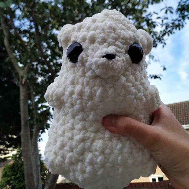 Handmade Stuffed animal - White on Productcaster.