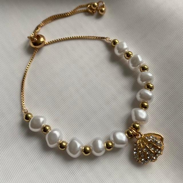 Women's Bracelet - Gold/White on Productcaster.