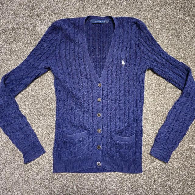 Ralph Lauren Women's Cardigan - Blue/Navy - M on Productcaster.