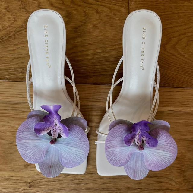 Handmade Women's Sandals - Purple/White - UK 5.5 on Productcaster.