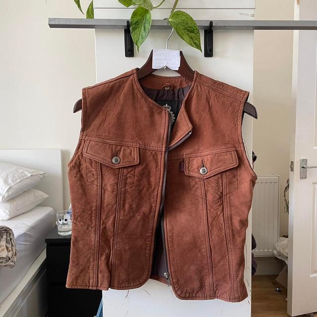 Vintage Men's Gilet - Brown/Tan - M on Productcaster.