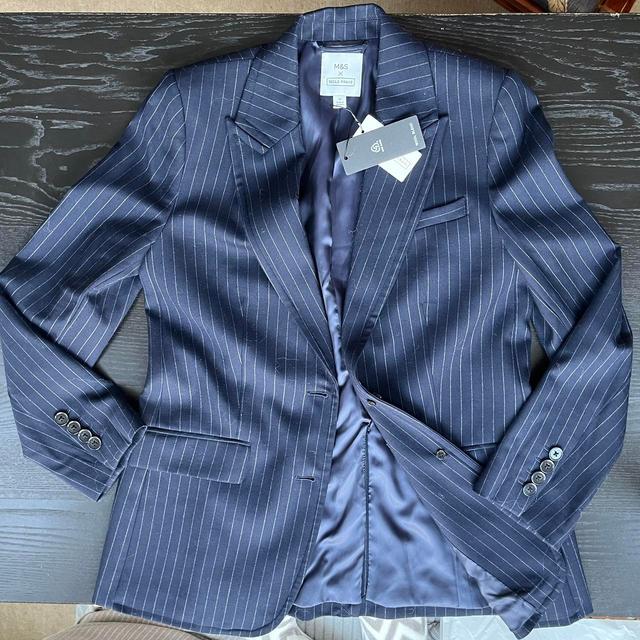 Bella Freud Women's Blazer Jacket - Navy - UK 10 on Productcaster.