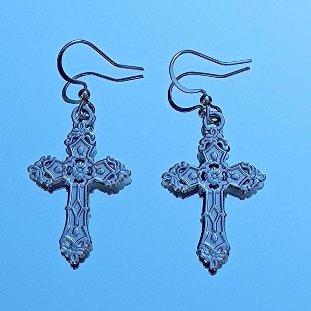 Killstar Women's Earrings - Silver on Productcaster.