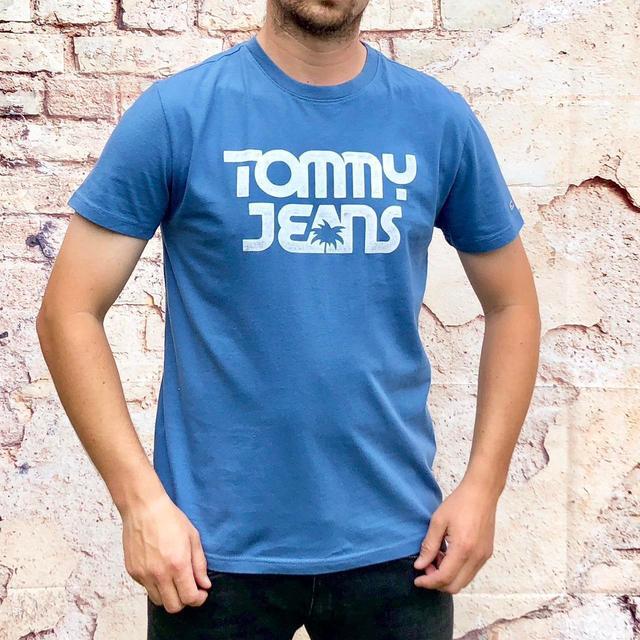 Tommy Hilfiger Men's T-shirt - Blue - M on Productcaster.