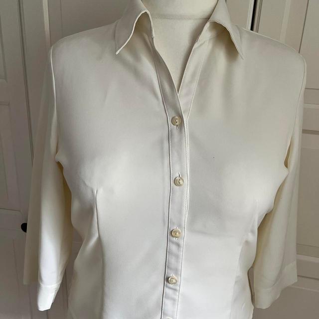 Vintage Women's Shirt - Cream/White - 14 on Productcaster.