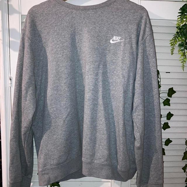 Nike Men's Sweatshirt - Grey - L on Productcaster.