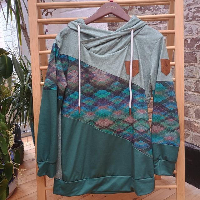 Preloved Men's Hoodie - Green/Multi - S on Productcaster.