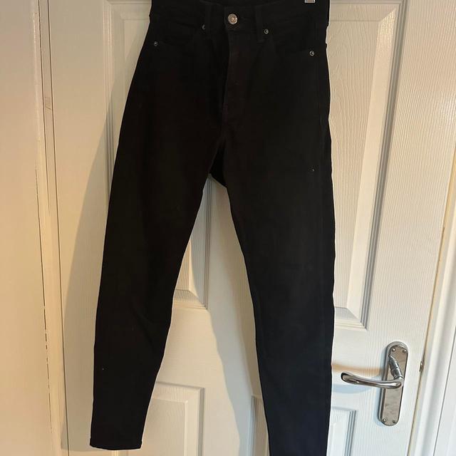 Topshop Women's High waisted Jeans - Black - UK 10 on Productcaster.