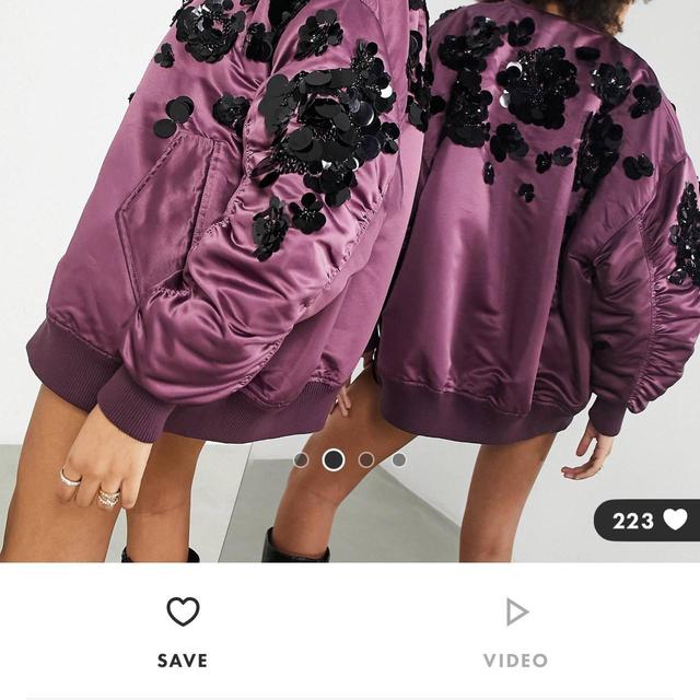 ASOS Edition Women's Bomber Jacket - Purple - XXL on Productcaster.