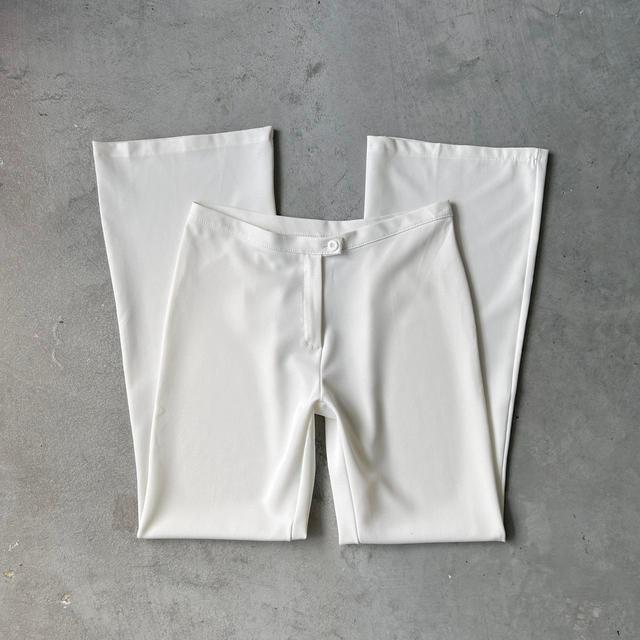 Vintage Women's Flare Trousers - White/Cream - M on Productcaster.