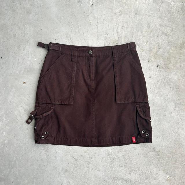 Vintage Women's Mini Skirt - Brown - S on Productcaster.