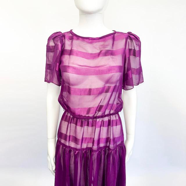 Vintage Women's Party Dress - Purple - 8 on Productcaster.