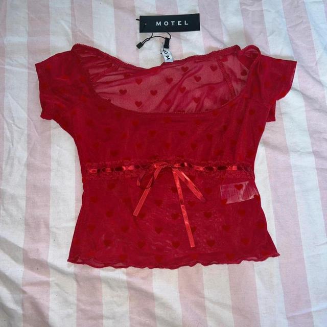 Motel Women's Blouse - Red - XXS on Productcaster.