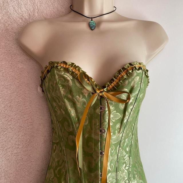 Women's Corset - Green/Gold - S on Productcaster.