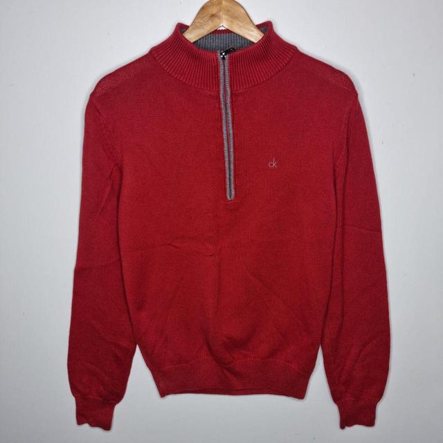 Calvin Klein Men's Jumper - Red - M on Productcaster.