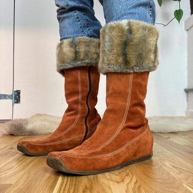 Designer Women's Ankle Boots - Orange - UK 9 on Productcaster.