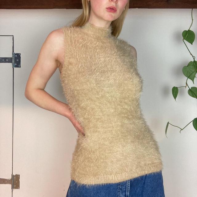 Vintage Women's Vest - Tan on Productcaster.