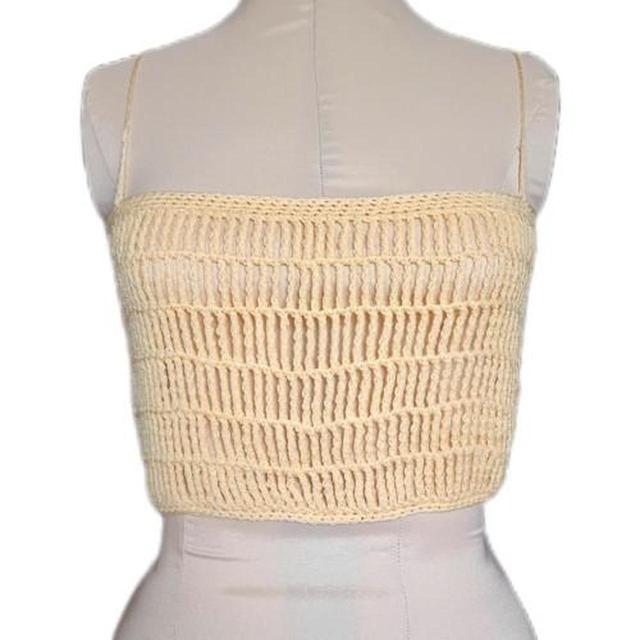 Handmade Women's Crop top - Orange - One size on Productcaster.