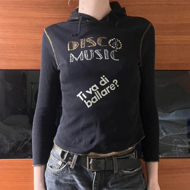 Vintage Women's Jumper - Black/Gold - 10 on Productcaster.