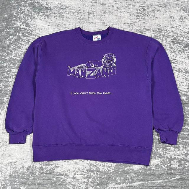 Jerzees Men's Sweatshirt - Purple - L on Productcaster.