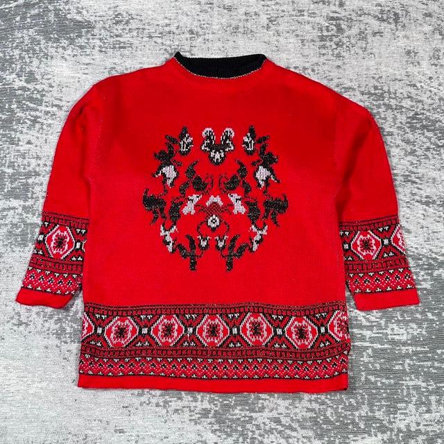 Vintage Women's Jumper - Red/Black - M on Productcaster.