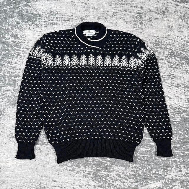 Vintage Women's Jumper - Black/White - M on Productcaster.