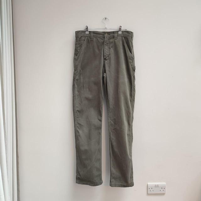 Carhartt Men's Straight leg Cargo Trousers - Khaki - L on Productcaster.