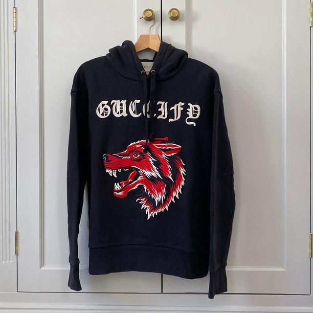 Gucci Men's Hoodie - Black - S on Productcaster.