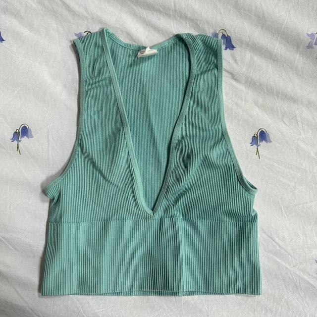 Urban Outfitters Women's Crop top - Blue/Green - 6 on Productcaster.