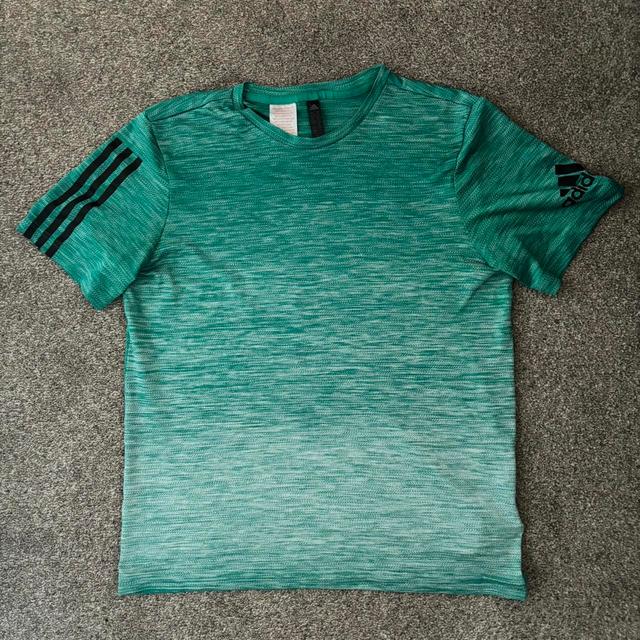 Adidas Men's T-shirt - Blue/Green - XS on Productcaster.