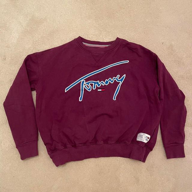 Tommy Hilfiger Women's Jumper - Burgundy - 10 on Productcaster.