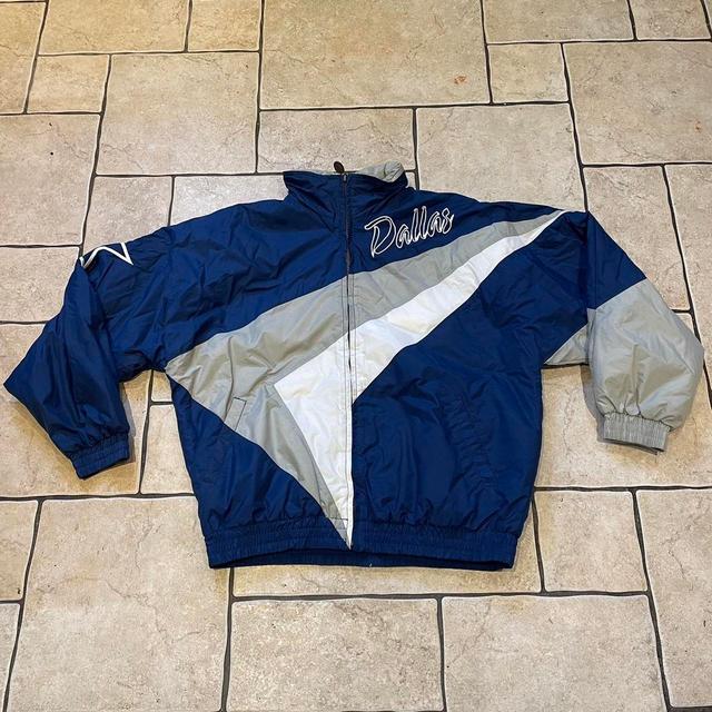 NFL Men's Jacket - White/Navy - L on Productcaster.