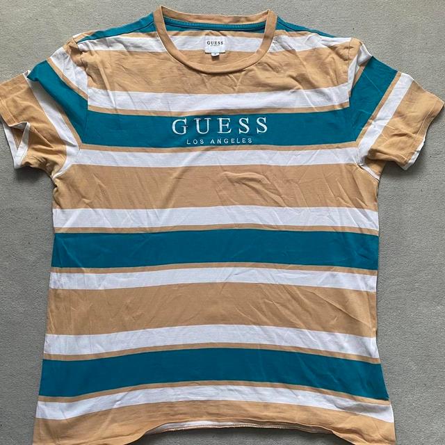 Guess Men's T-shirt - Blue - M on Productcaster.