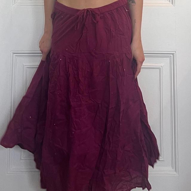 Source Unknown Women's Maxi Skirt - Burgundy - UK 12 on Productcaster.