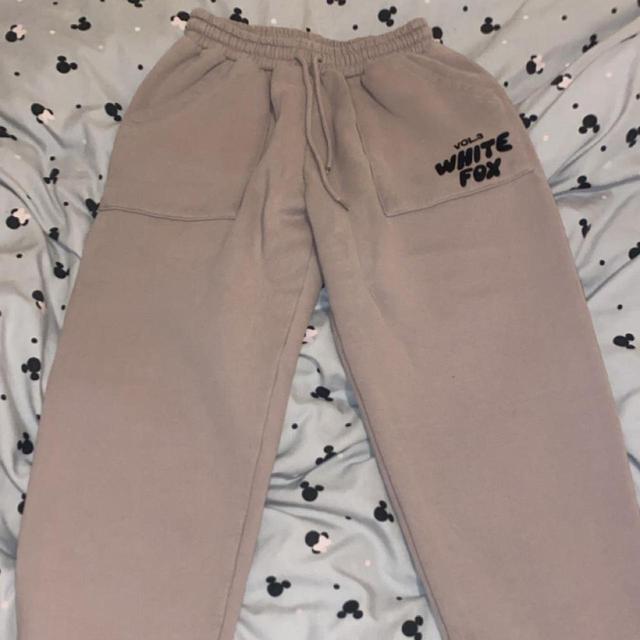 White Fox Boutique Women's Sweatpants - Tan/Blue - XS on Productcaster.