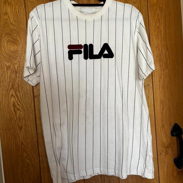 Fila Men's T-shirt - White - S on Productcaster.