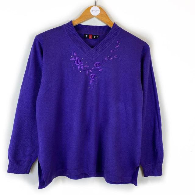 Vintage Women's Jumper - Purple - One size on Productcaster.