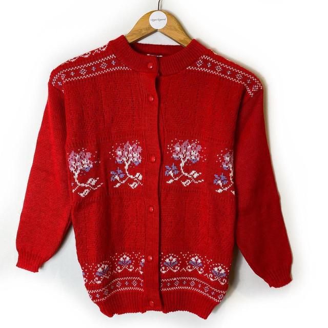 Vintage Women's Cardigan - Red - One size on Productcaster.