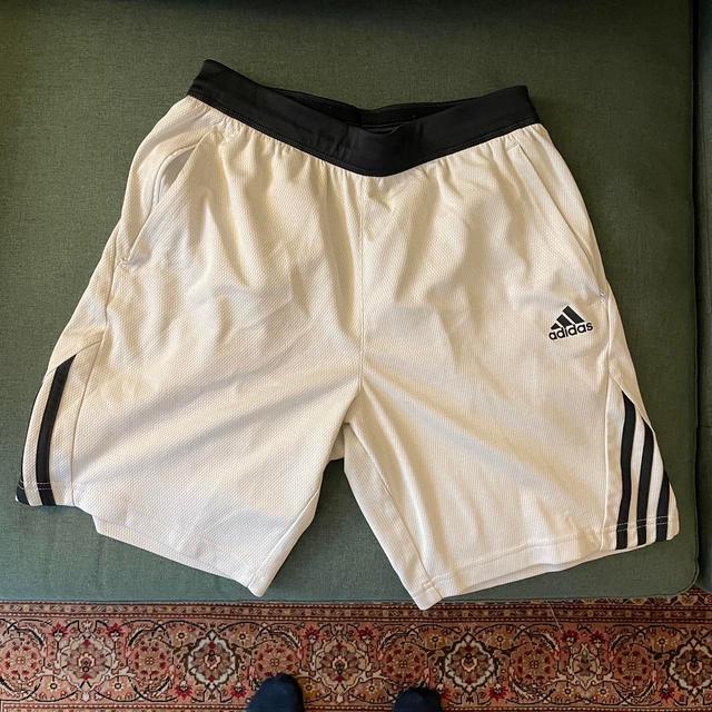 Adidas Women's Shorts - White/Cream - S on Productcaster.