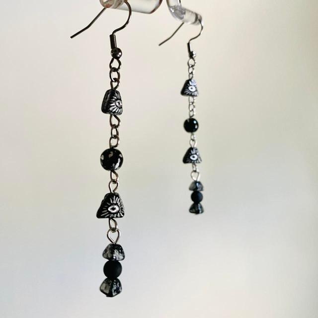 Handmade Women's Earrings - Silver on Productcaster.