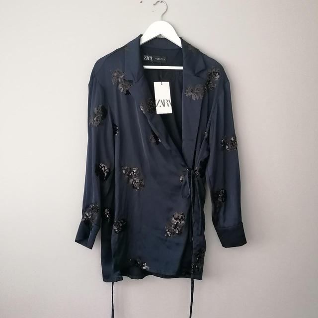 Zara Women's Jacket - Black/Navy - UK 10 on Productcaster.