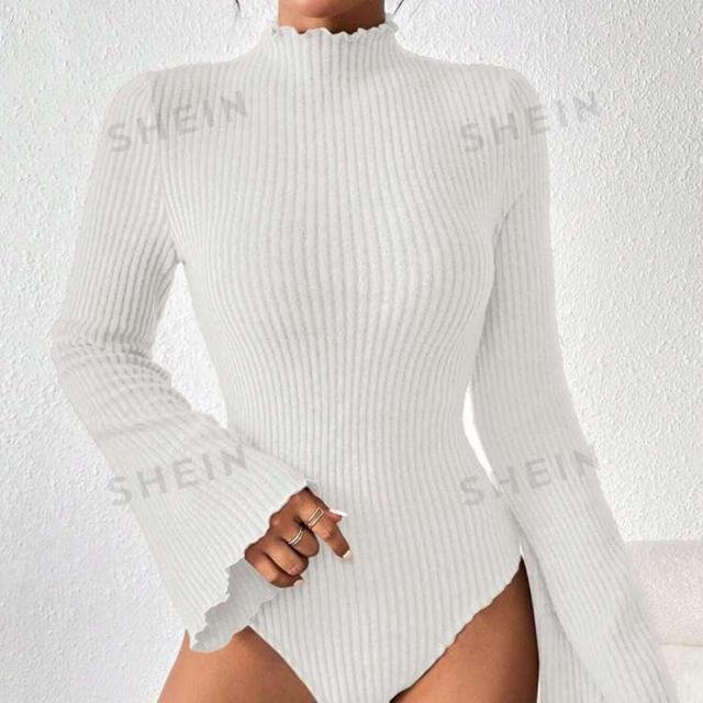 SHEIN Women's Bodysuit - White - 6 on Productcaster.