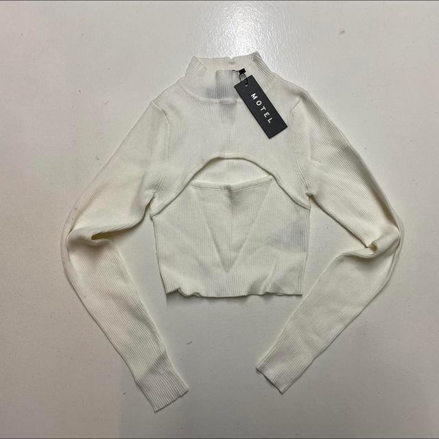 Motel Women's Crop top - White - XXS on Productcaster.