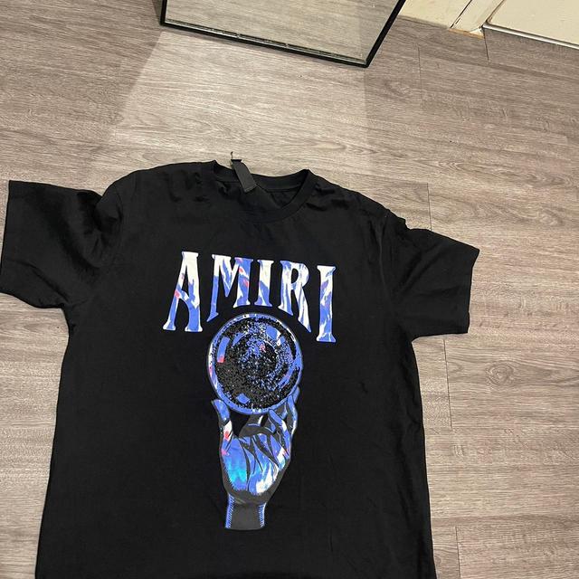 Amiri Men's T-shirt - Black/Blue - L on Productcaster.