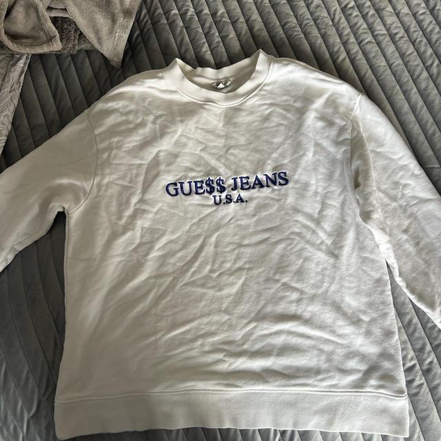 Guess Men's Sweatshirt - Cream - L on Productcaster.