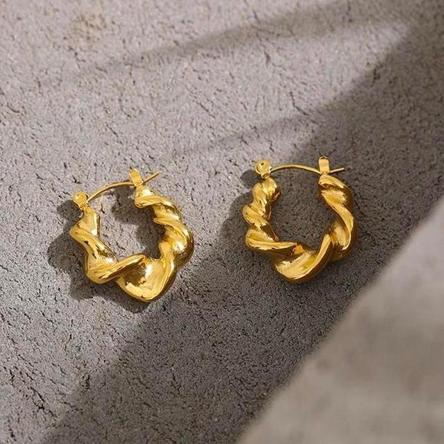 Women's Earrings - Gold on Productcaster.