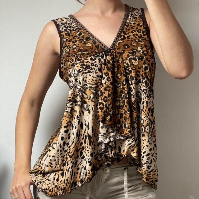 Vintage Women's Crop top - Multi/Brown - M on Productcaster.