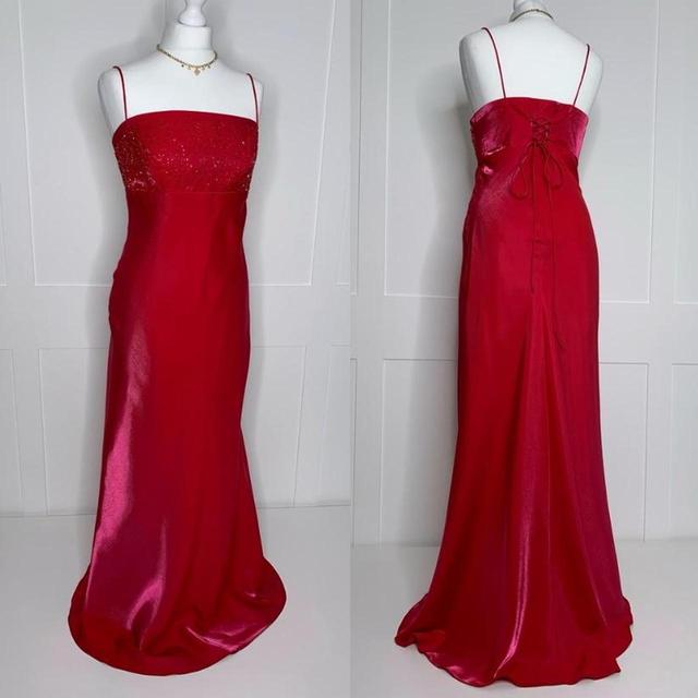 Vintage Women's A-line Dress - Red - 12 on Productcaster.