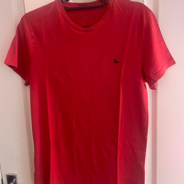 Jack Wills Men's T-shirt - Red - XS on Productcaster.