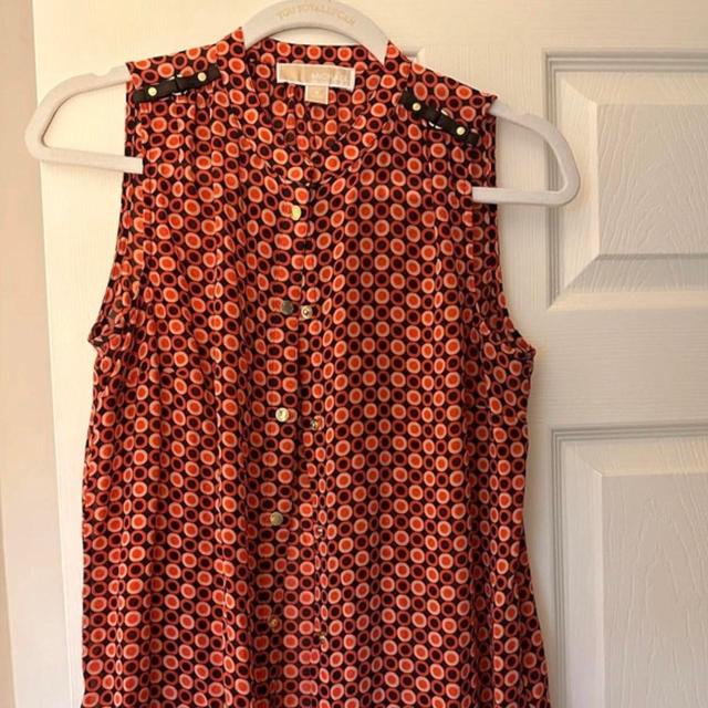 Michael Kors Women's Blouse - Orange/Black - S on Productcaster.